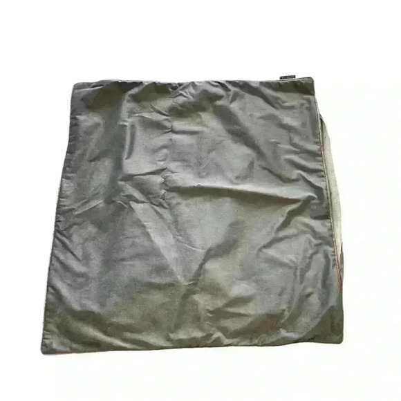 NWOT pillow covers 26 by 26 inches/ Tan/Khaki front-Blue/grey velvety back - Picture 4 of 4